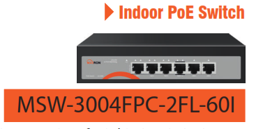 سوئیچ ۴ پورت مکسرون مدل MSW-3004FPC-2FL-60I