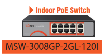 سوئیچ شبکه برند مکسرون مدل POE MSW-3008GP-2GL-120I