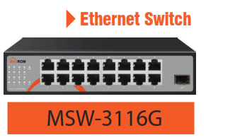 سوئیچ شبکه برند مکسرون مدل MSW-3116G